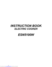 Electrolux ESN5100W Instruction Book