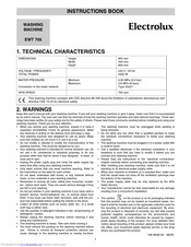 Electrolux EWT 705 Instruction Book