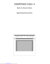 Electrolux COMPETENCE E3051-4 Operating Instructions Manual