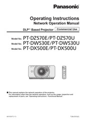 Panasonic DLP PT-DX500E Network Manual