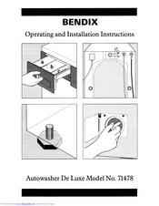 Tricity Bendix De Luxe 71478 Operating And Installation Manual