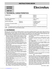 Electrolux EWT641 Instruction Book