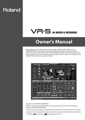 Roland VR-5 Owner's Manual