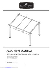 Garden Oasis REPLACEMENT CANOPY Owner's Manual