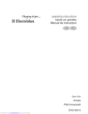 Electrolux EHG 30215 Operating Instructions Manual