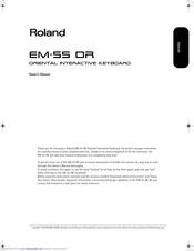 Roland EM-55 OR Owner's Manual