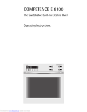 Electrolux COMPETENCE E 8100 Operating Instructions Manual