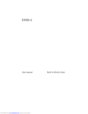 Electrolux E4105-5 User Manual