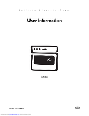 Electrolux EOK7837 User Information