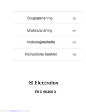 Electrolux EKC 90450 X Instruction Booklet