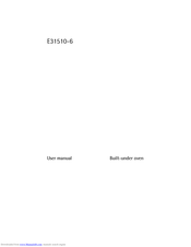 AEG-ELECTROLUX E31510-6 User Manual
