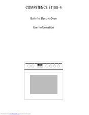 Electrolux COMPETENCE E1100-4 User Information