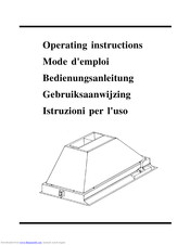 Aeg Electrolux Cooker hood Operating Instructions Manual