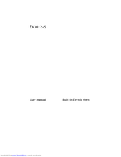 AEG-ELECTROLUX E43012-5 User Manual