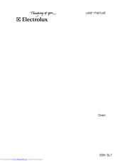Electrolux Kitchenette oven Profi-Steam EBK SL7 User Manual