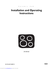 Electrolux CM600BLK Installation And Operating Instructions Manual