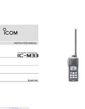 ICOM IC-M33 Instruction Manual
