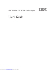 IBM ThinkPad 72W User Manual
