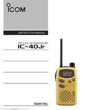 ICOM IC-40Jr Instruction Manual