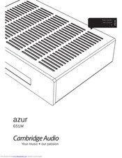 Cambridge Audio azur 651W User Manual
