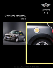 Mini MINI E Owner's Manual