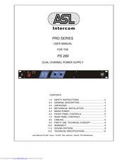 ASL INTERCOM PS 289 User Manual