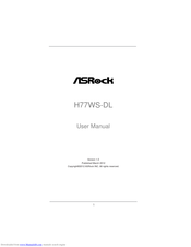 ASROCK H77WS-DL User Manual