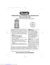 DELONGHI WIR2 NAT GAS Instructionn Manual