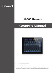 Roland V-Mixer M-300 Owner's Manual