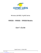 COMET LABS WN598 User Manual