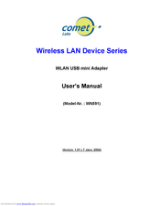 COMET LABS WN591 User Manual