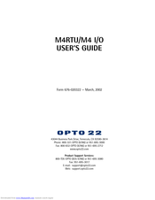 OPTO 22 Modular M4RTU User Manual