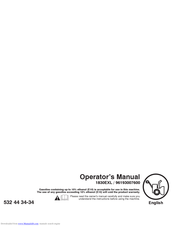 HUSQVARNA 96193007600 Operator's Manual