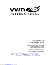 VWR International 1350FMS Installation Manual