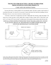 Husky Liners 6203 Care And Use Instructions