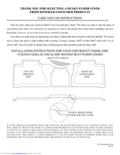 Husky Liners 6141 Care And Use Instructions