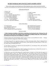 Husky Liners 47903 Installation Instructions