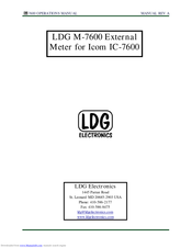 LDG M-7600 Operation Manual