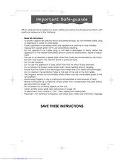 DELONGHI PAC 166 Instruction Manual