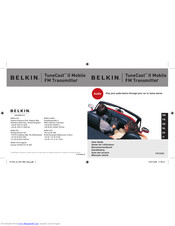 Belkin F8V3080 - TuneCast II Mobile Transmitter User Manual