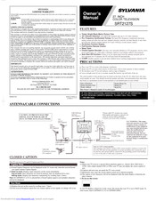 Sylvania SRT2127S Owner's Manual