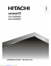 Hitachi C20-LC800SNT Operation Manual