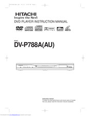 Hitachi DV-P788A Instruction Manual