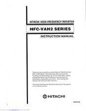 Hitachi HFC-VAH2 series Instruction Manual