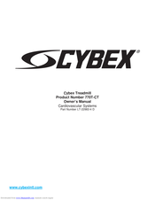 CYBEX 770T-CT Owner's Manual