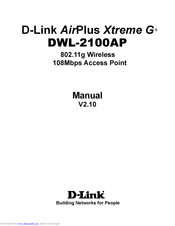 D-LINK DWL-2100AP - AirPlus Xtreme G Manual