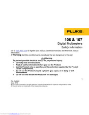 Fluke 107 Specifications