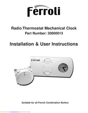 Ferroli 30800013 Installation & User's Instructions