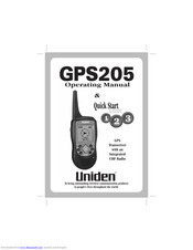 Uniden GPS205 Operating Manual & Quick Start Manual