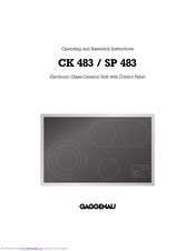 GAGGENAU CK 483 Operating And Assembly Instructions Manual